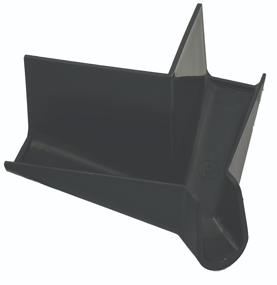 SHORT CORNER RAIN GUTTER SPOUT  BLK