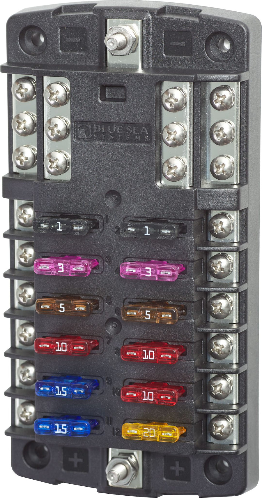 FUSE BLOCK STBLADE 12CIRC W/GND
