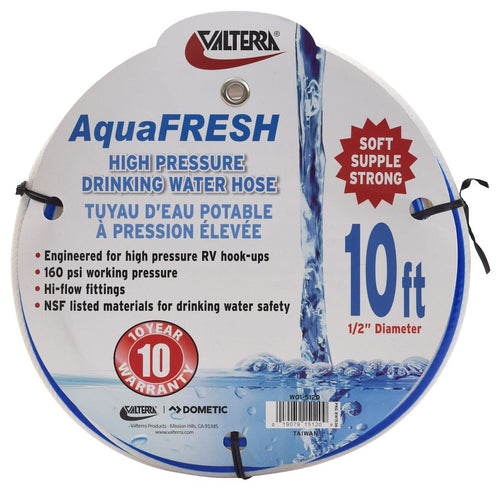 WTR. HOSE 1/2' X 10' WHT.