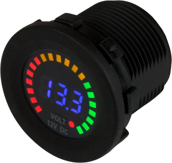 ROUND VOLTAGE METER 5V-15VDC - W/RA