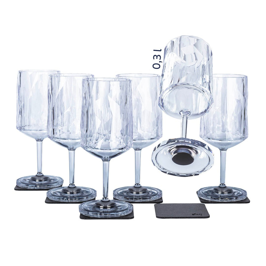 MAGNETIC PLASTIC GLASSES WINE 0 3 L