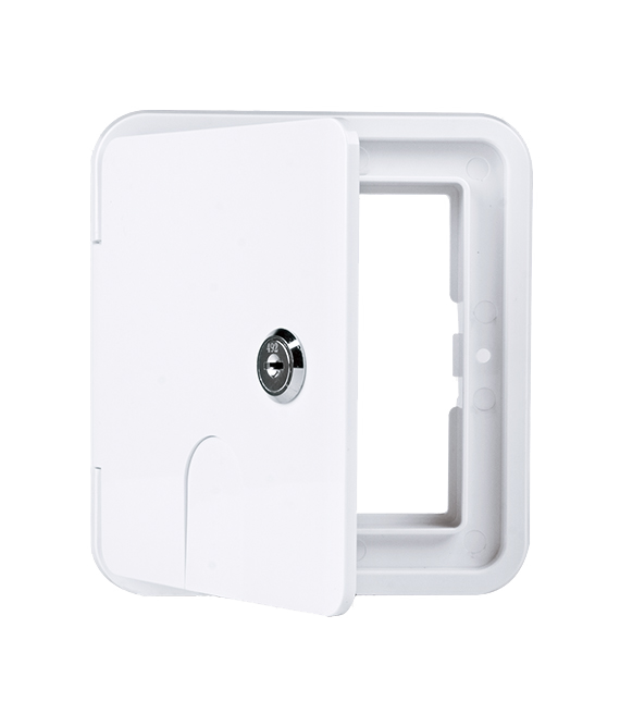WHITE SQUARE CABLE HATCH  02SEREIS