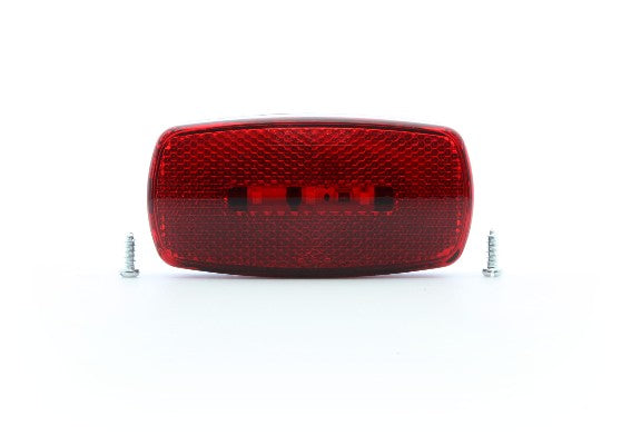 LED M/C;OVAL;BLK; RED
