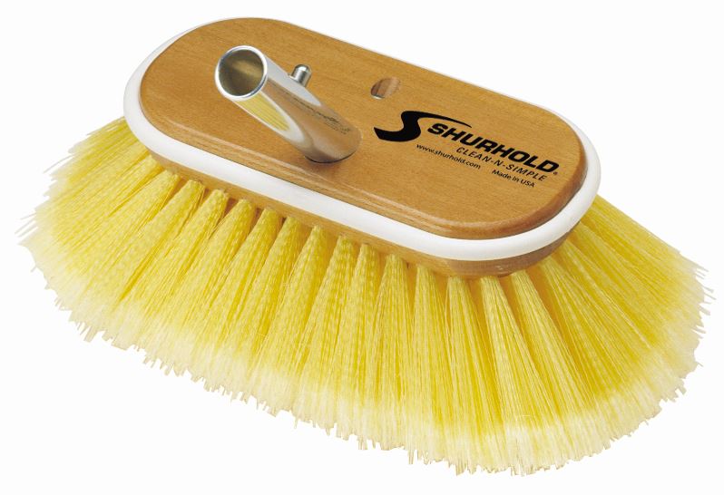 6' DECK BRUSH SOFT YELLOW POLY