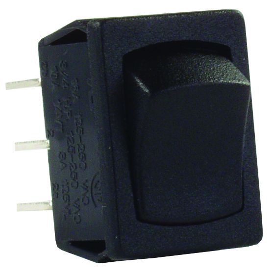 MINI-12V DBL P ON/O0W BK