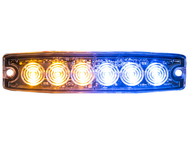 LIGHT STROBE 5-1/8IN 6-LED AMBER/BL