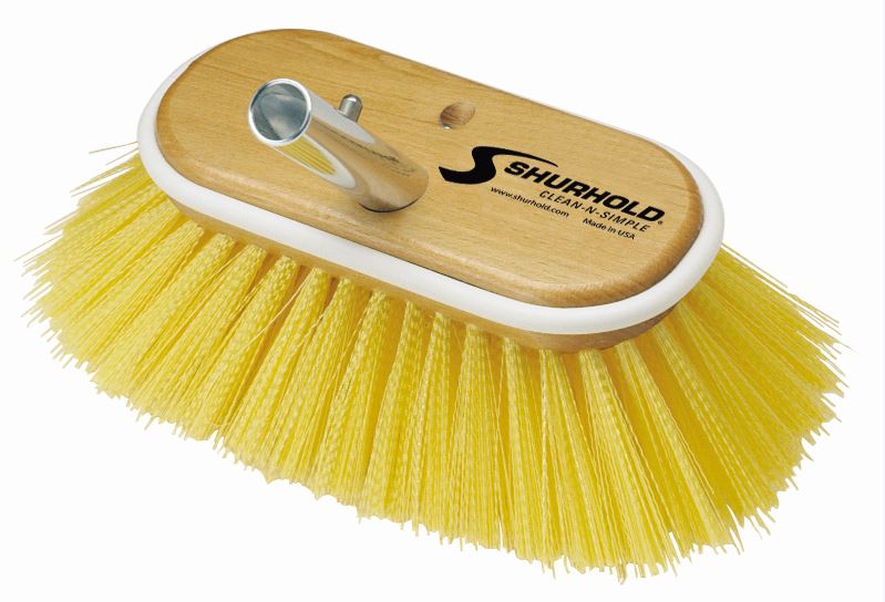 6' DECK BRUSH MEDIUM YELLOW POLY