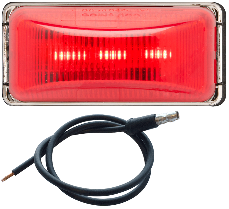 LED MARK LIGHT MINI CHROME;RED