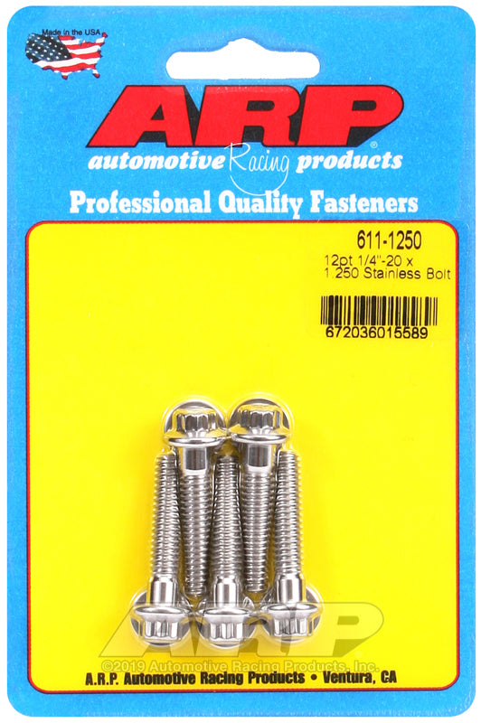 12 PT 1/4-20X1.250 PK/5