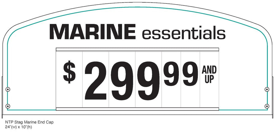 END CAP KIT LOW 2' W WHITE - MARINE
