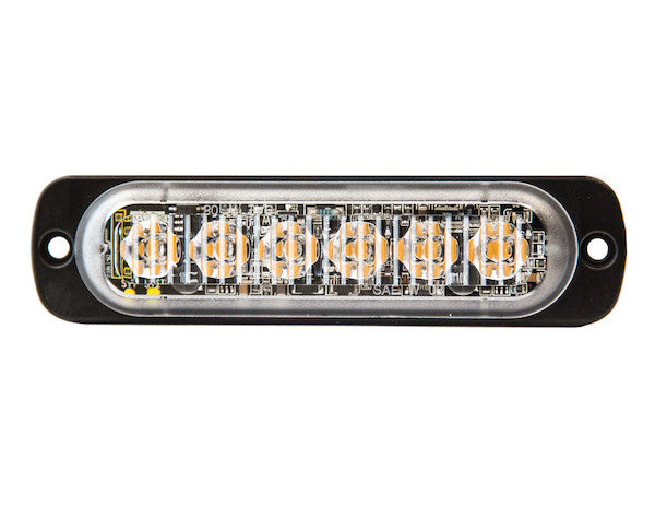 LIGHT STROBE 4-3/8IN 6-LED AMBER/CL