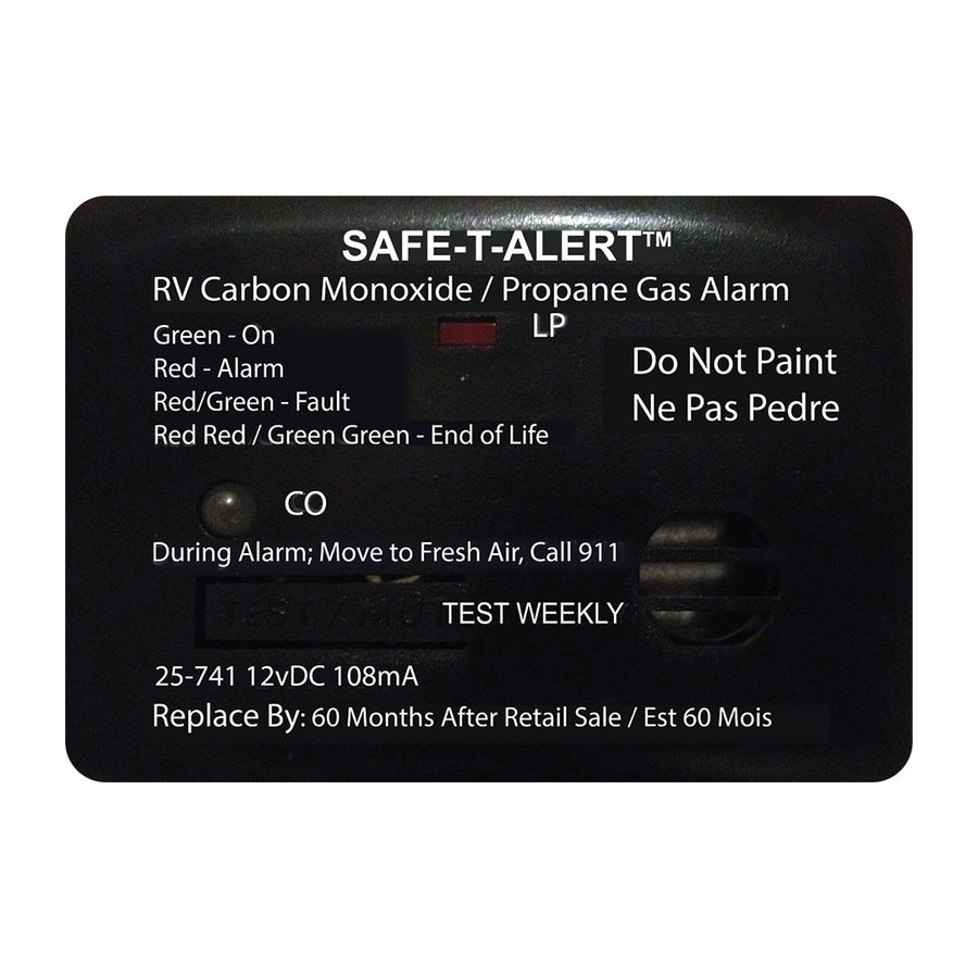 MINI LP/CO ALARM SURF BLK