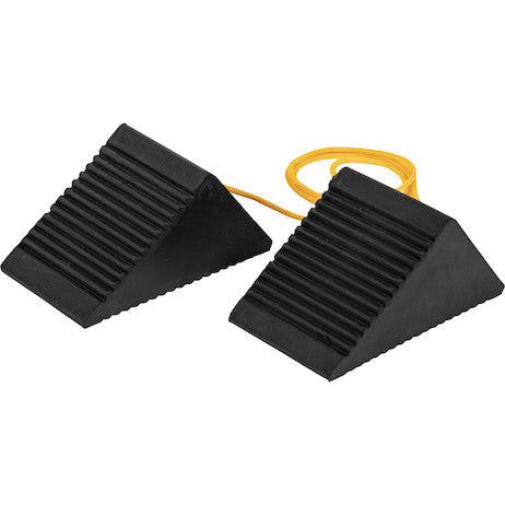 WHEEL CHOCK  MINI RBR W/CORD PR 3X5