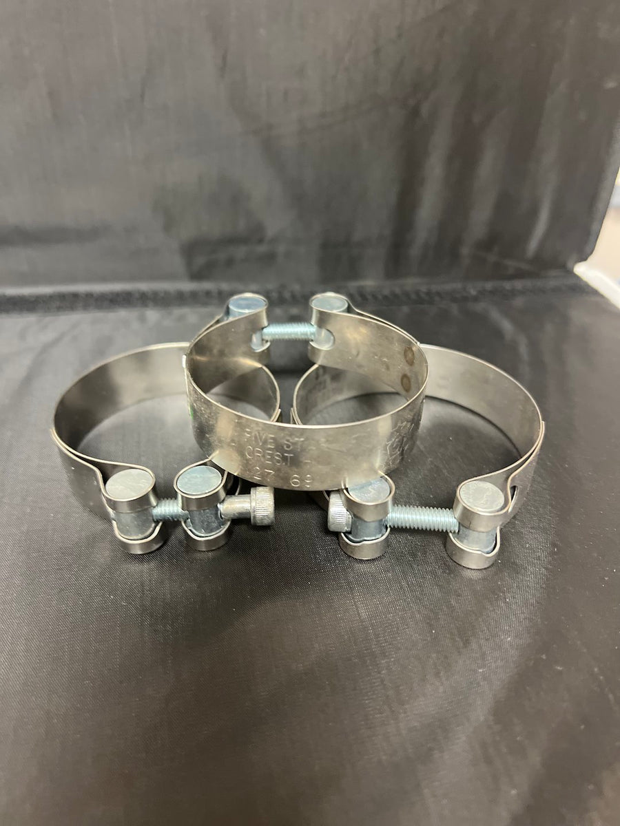 S.S. EXHAUST CLAMP  2.31' - 2.49' D