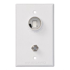 OUTLET 12V/75 OHM WHITE