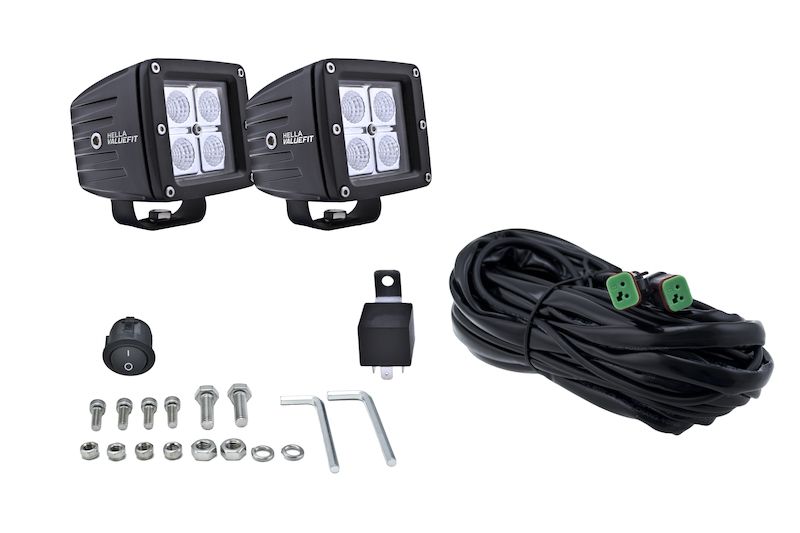 CUBE 4LED  SINGLE  FLOOD  BLACK