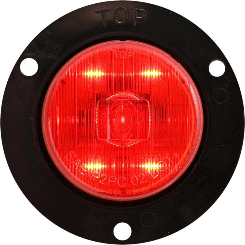 LED MARK LIGHT W/FLANGE;2';RED