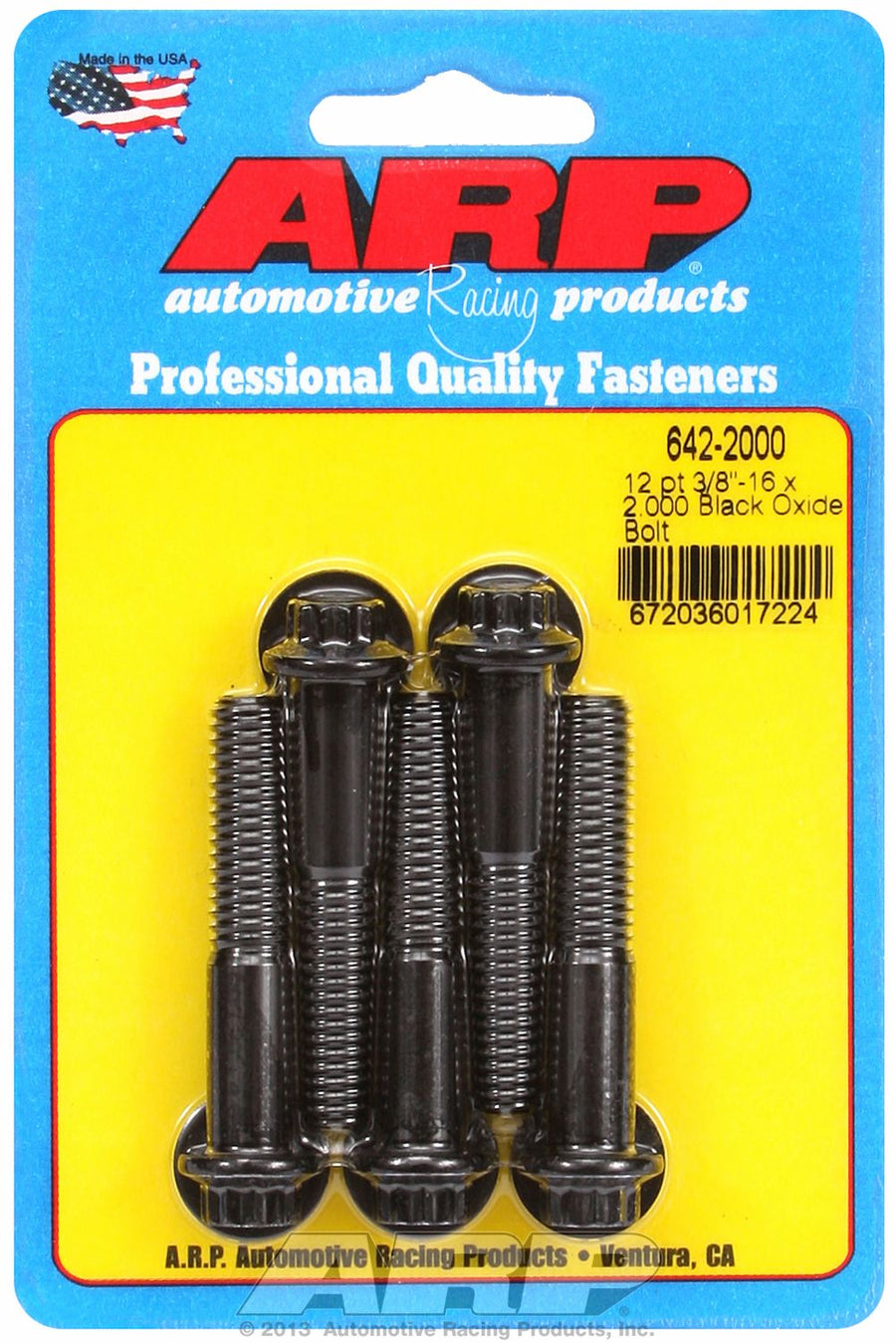 3/8'-16 X 2.000 12PT BLK