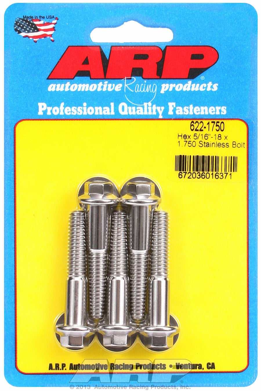 HEX BLT 5/16-18X1.750PK/5