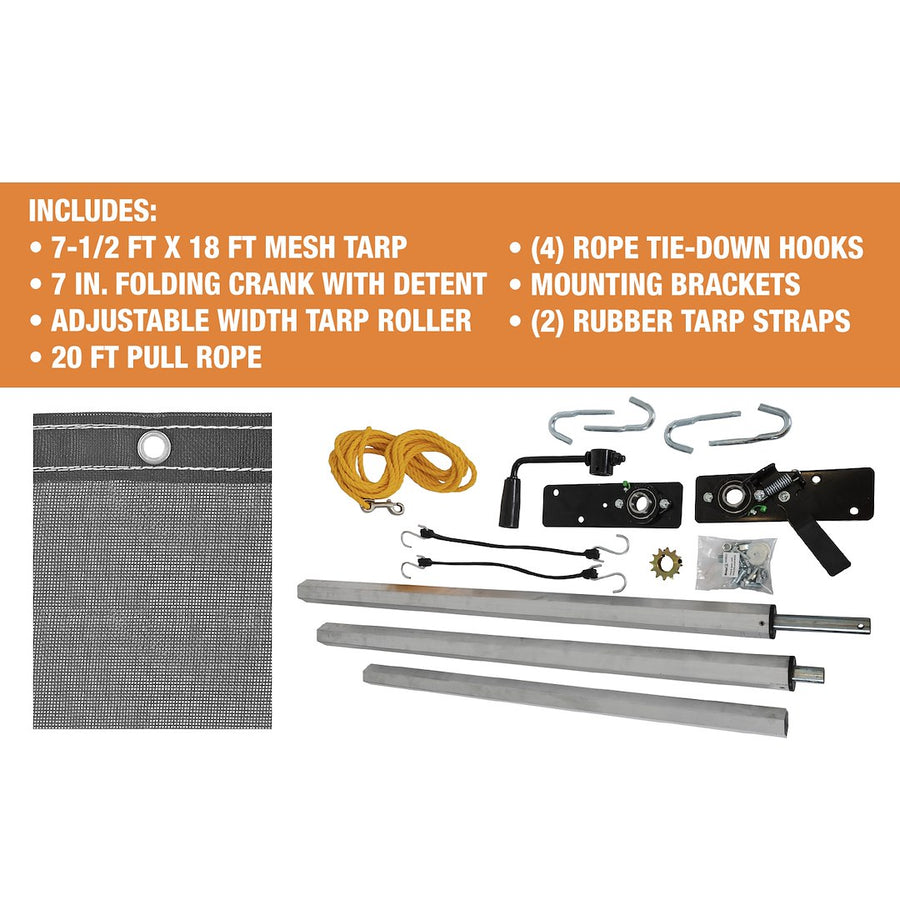 TARP ROLLER KIT DUMP BLK