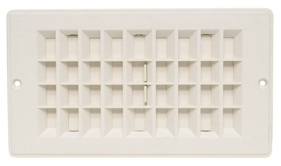 FLOOR REG DAMP 4' WHITE