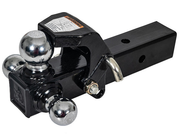 TRIBALL HITCH W/PINTLE BLACK 2.5IN