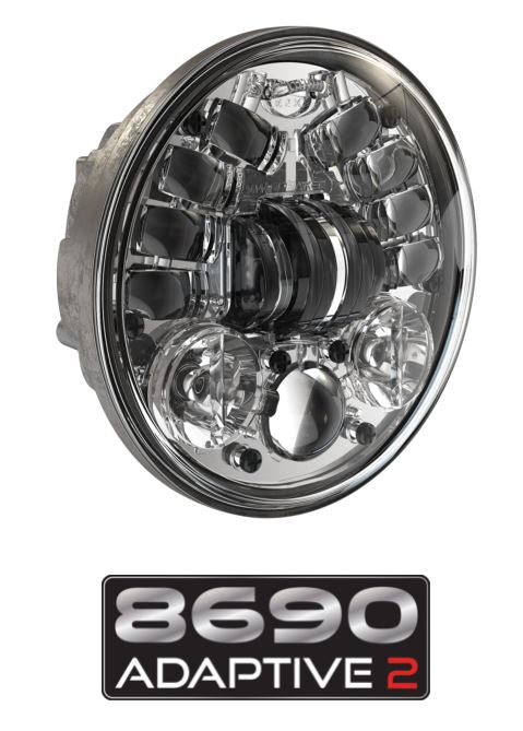 8690A2-12V LED HEADLIGHT  CHROME