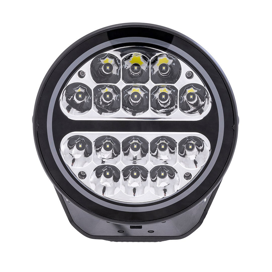 7IN RND 16X5W SP PR BK AMBR LENS CV