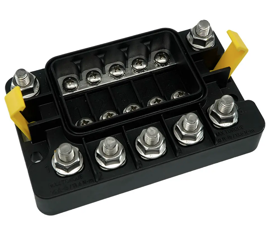 MIDI 5X FUSE BLOCK  M8 INPUTS
