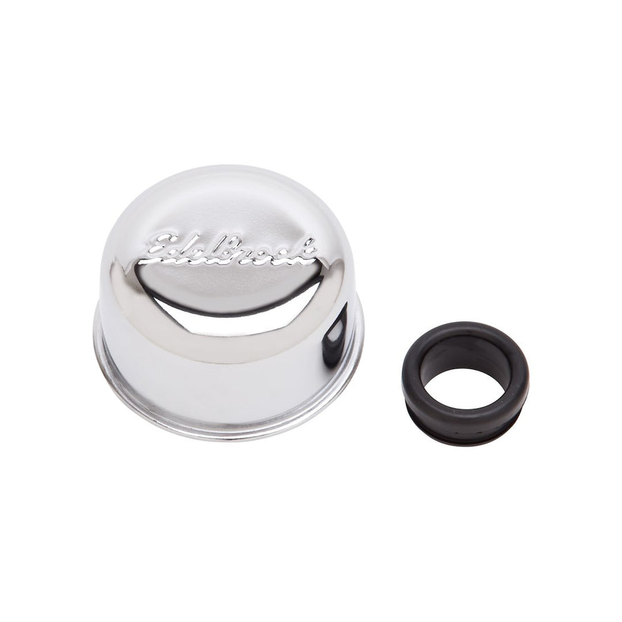 CHROME BREATHER W/GROMMET