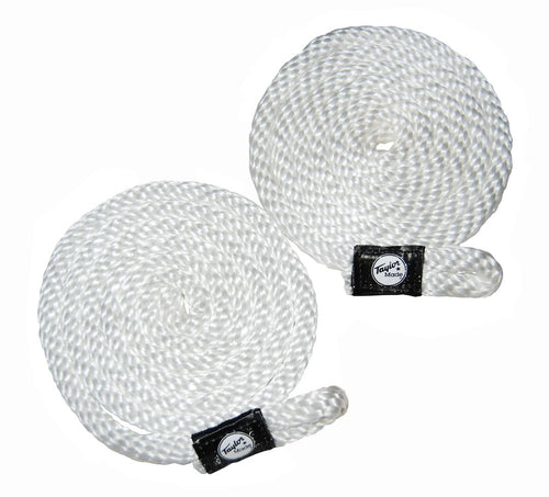 Taylor Made 11311 Boat Fender Line; Marine Series; For Use On Freshwater and Saltwater Boats; Braided With Pre-Spliced Ends; 3/8 Inch Diameter x 6 Foot Length; White; Polypropylene; Set of 2