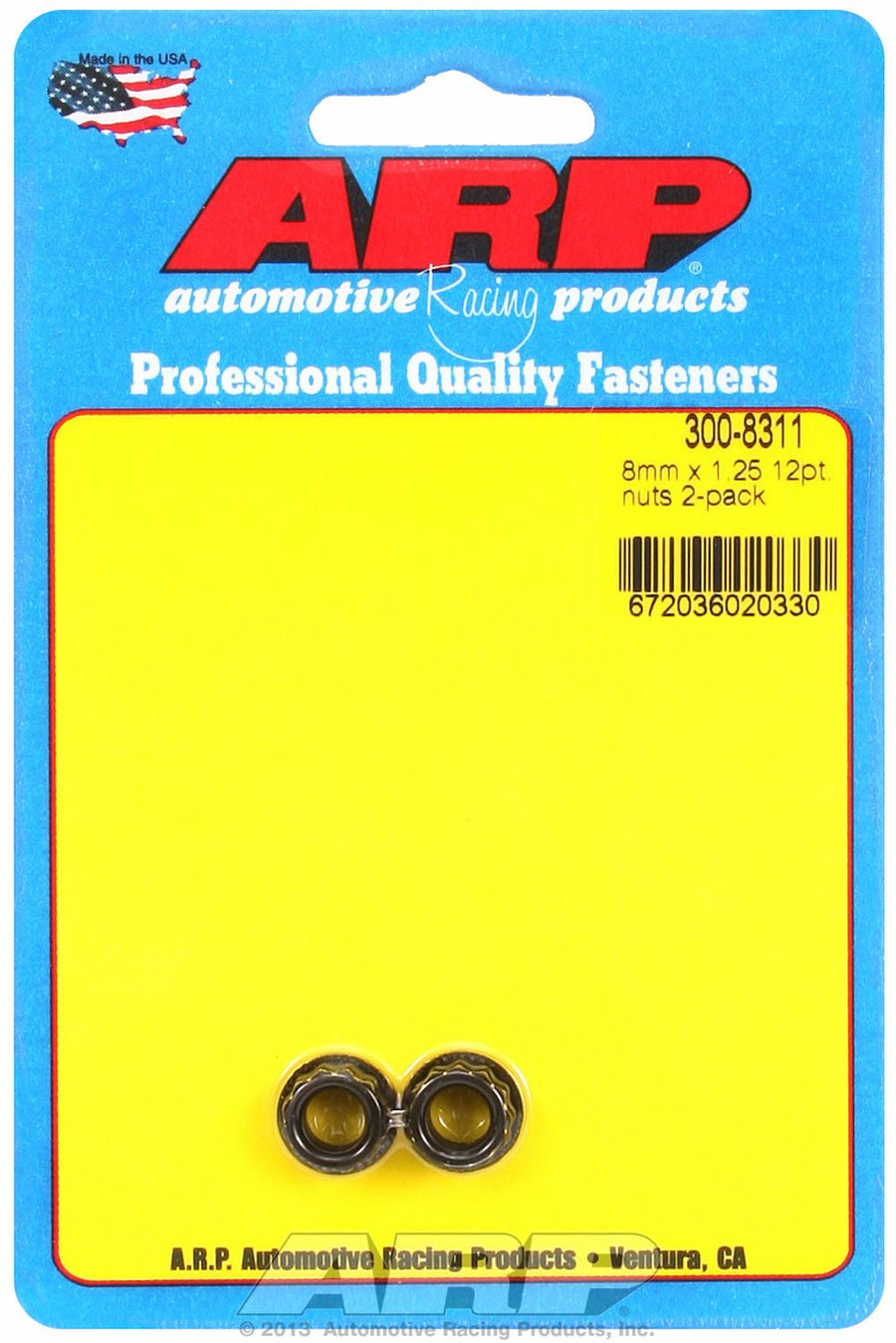 M8X1.25 SS 12PT NUT KIT