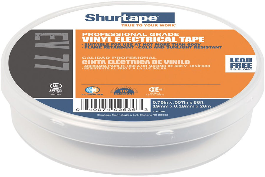 EV 077 BLK-3/4IN X 66FT-100 RLS