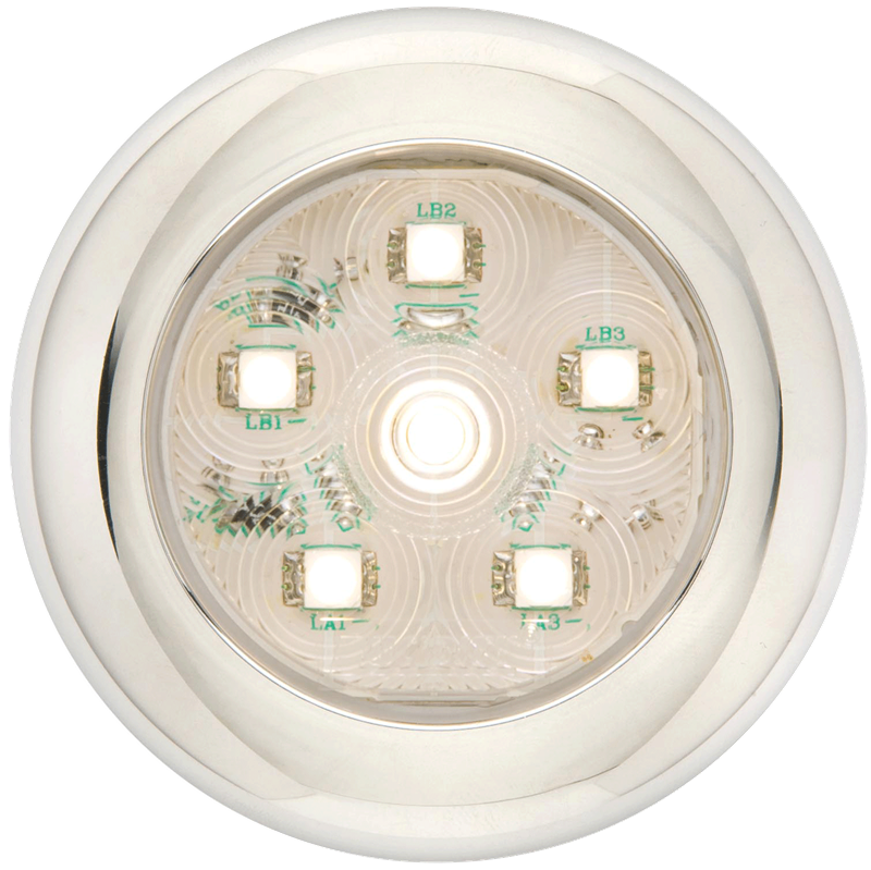 LED ROUND UTILITY; 6 DIODE; CLEAR