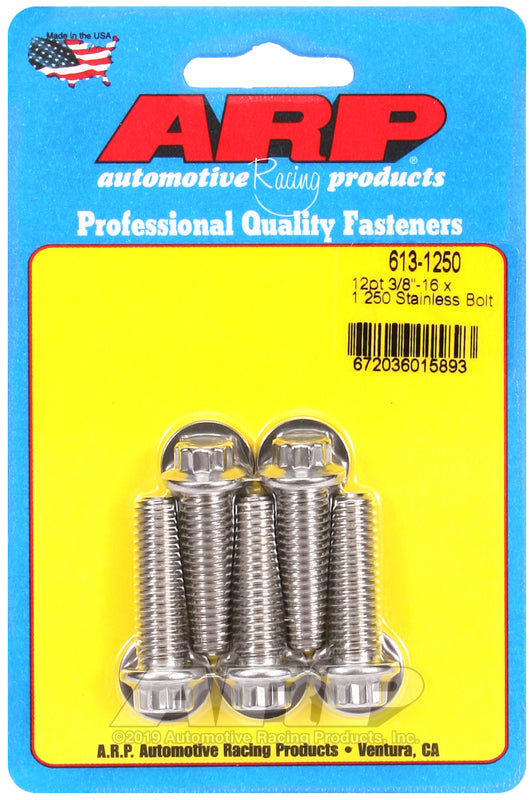 12 PT 3/8-16X1.250   PK/5