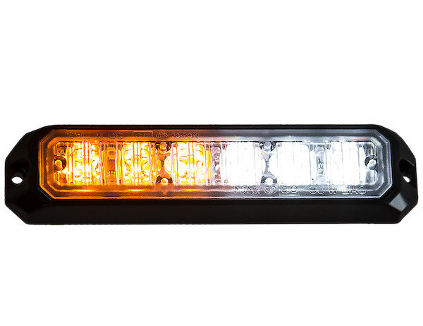 LIGHT STROBE 5IN  6 LED  AMBER/CLEA