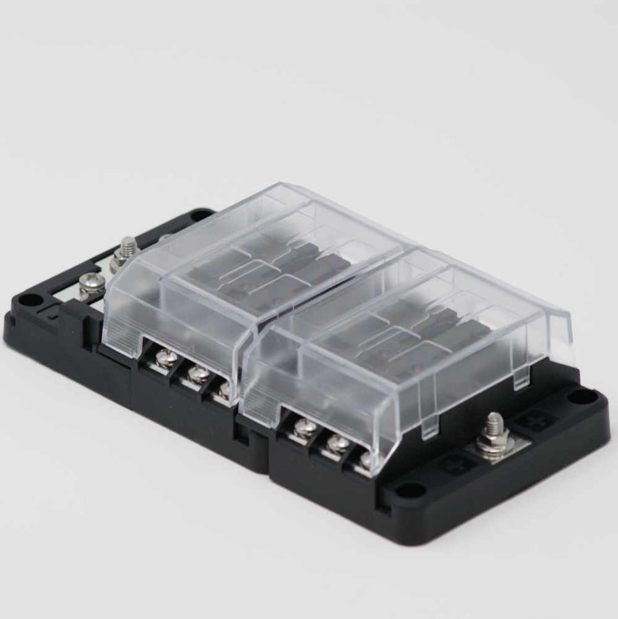 BLOCK 12 POS W/GROUND & LED IND