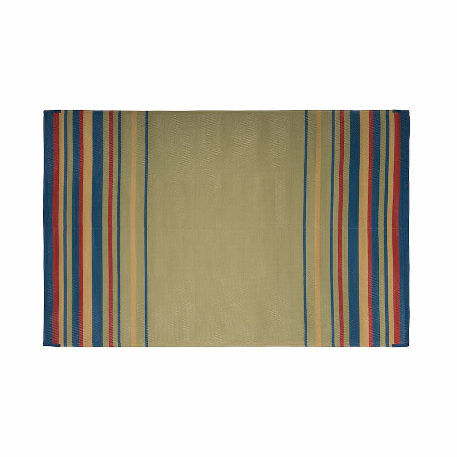 MAT STRIPED 9X12 BLUE/BRICK/BGE/GRN