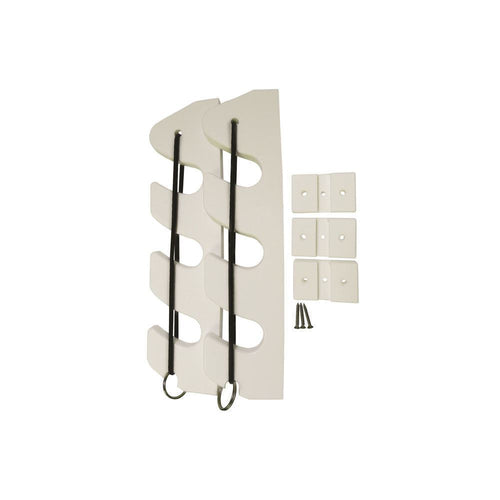ROD RACK  3 ROD W/ BUNGEE WHITE