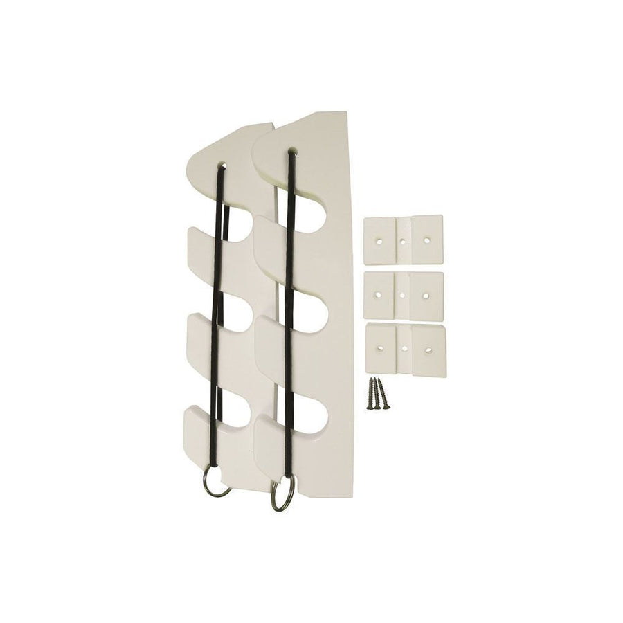 ROD RACK  3 ROD W/ BUNGEE WHITE