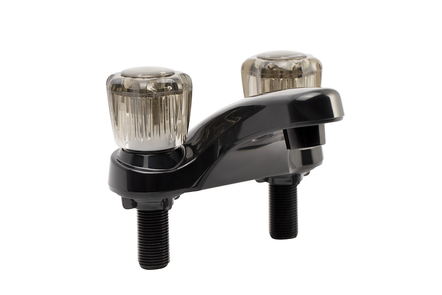 RV LAVATORY FAUCET W/SMOKED ACRYLIC