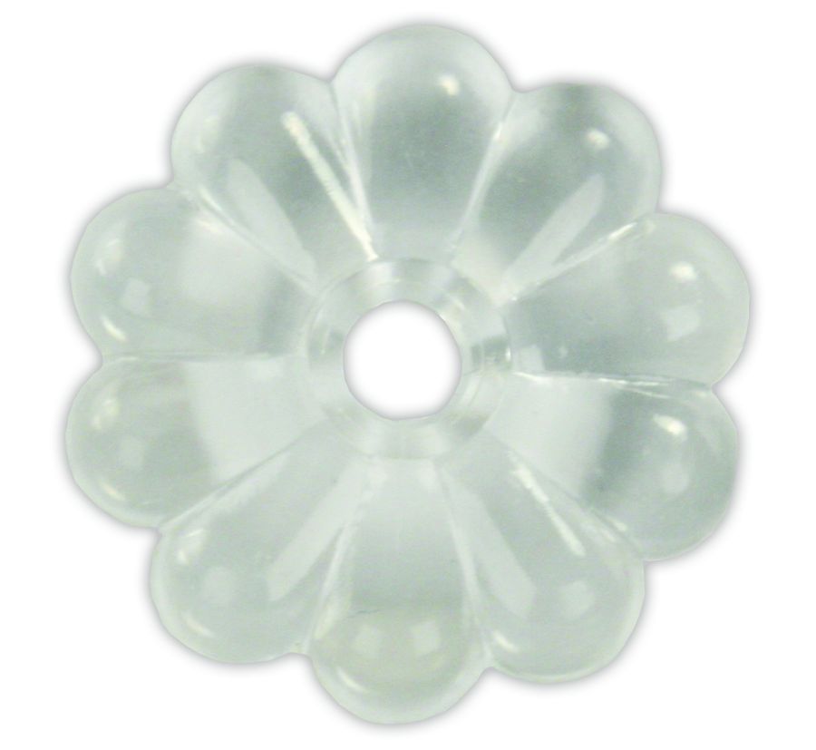 PLASTIC ROSETTES  CLEAR