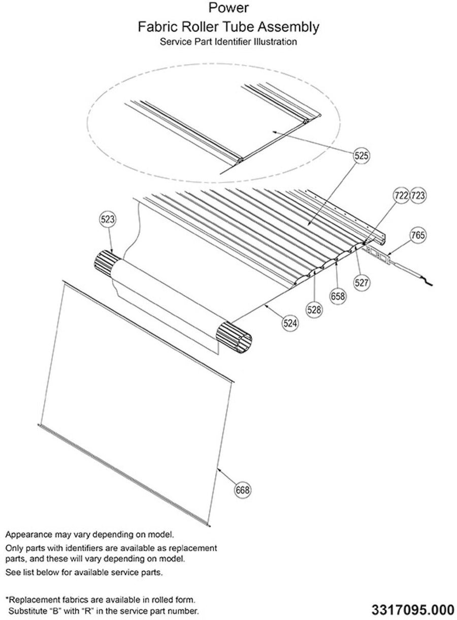 DOMETIC 9200 POWER AWNING WITH LED