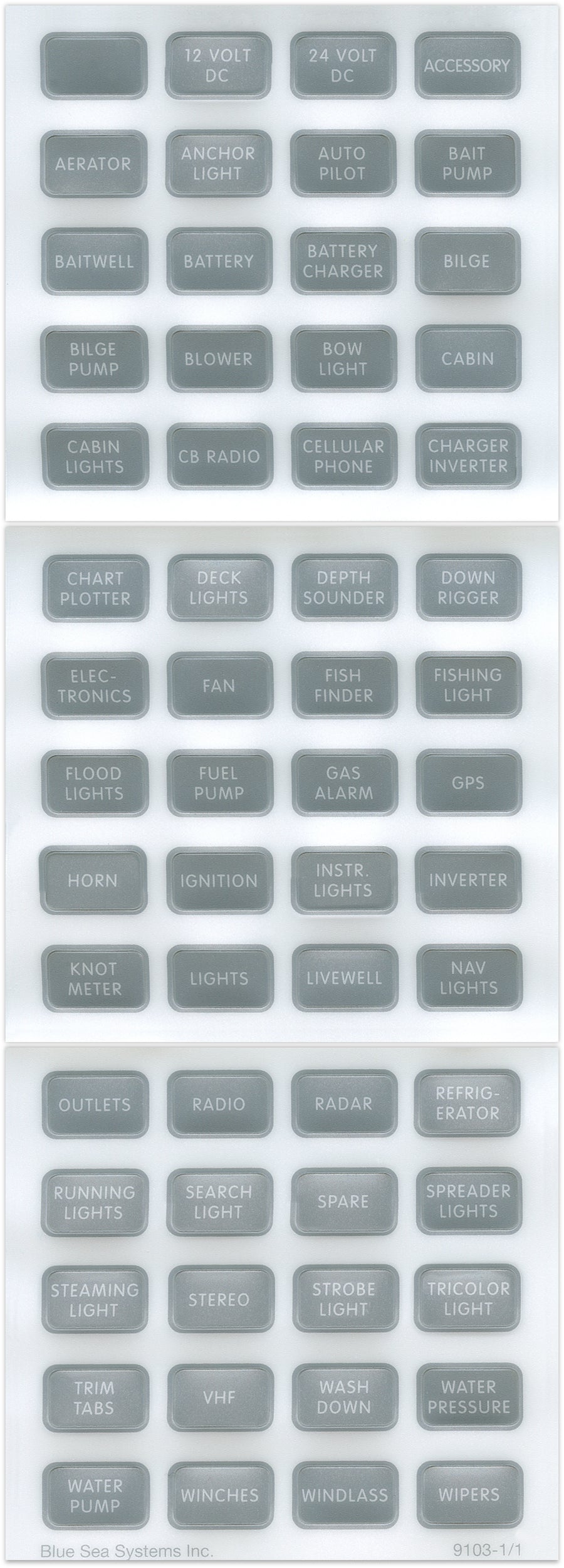 LABEL KIT DC H2O COMPACT GRAY