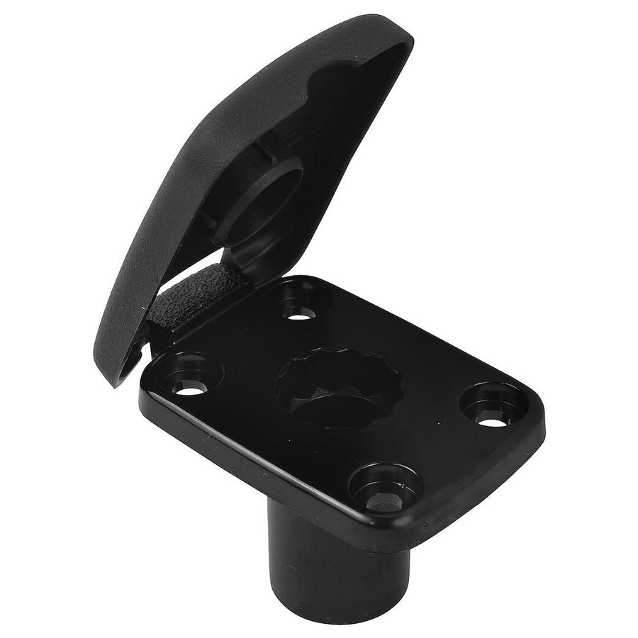 FLUSH MOUNT W/COVER BLK