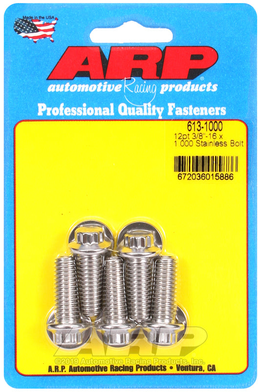 12 PT 3/8-16X1.000   PK/5