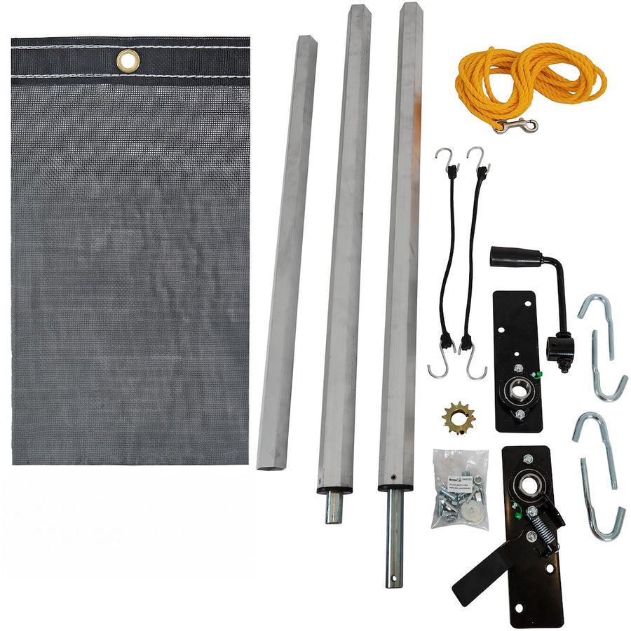 TARP ROLLER KIT DUMP 5'X12' BLK MSH