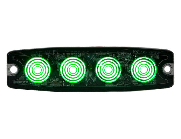 LIGHT STROBE 4-3/8IN 4-LED GREEN