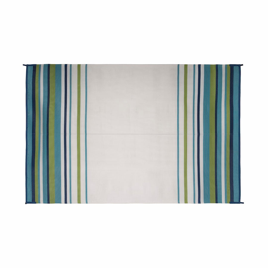 MAT STRIPED 8X20 AQUA/NAVY/LIME/WHT