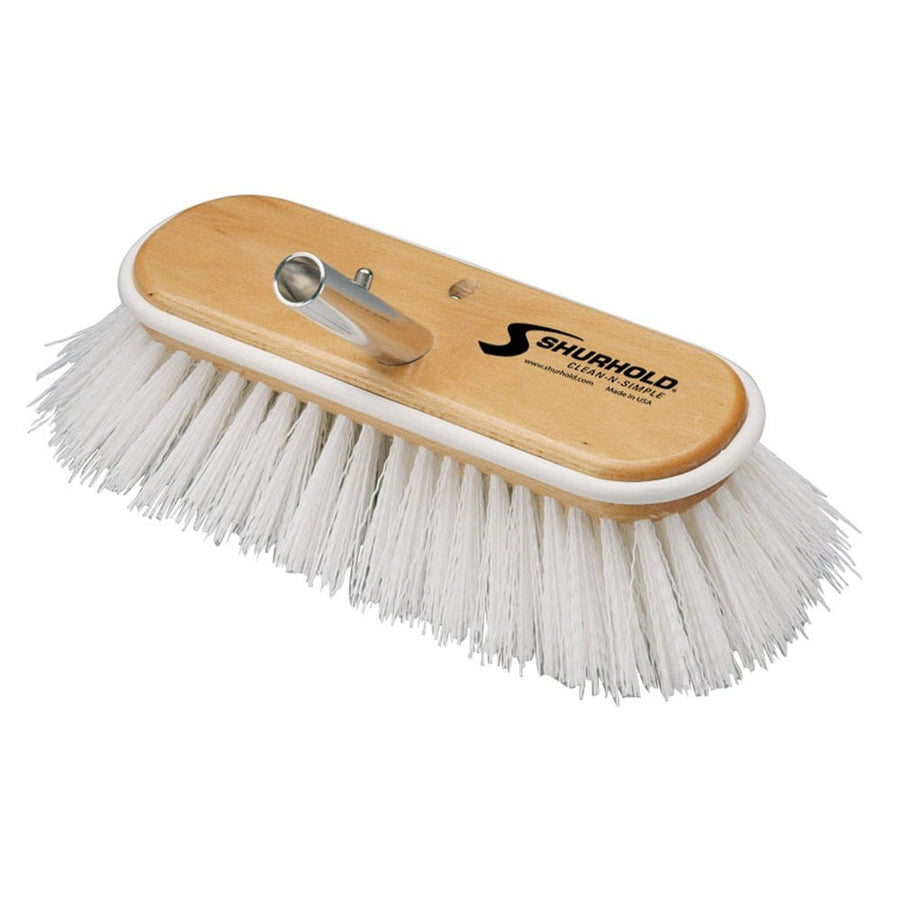 10' DECK BRUSH EXTRA STIFF WHITE PO